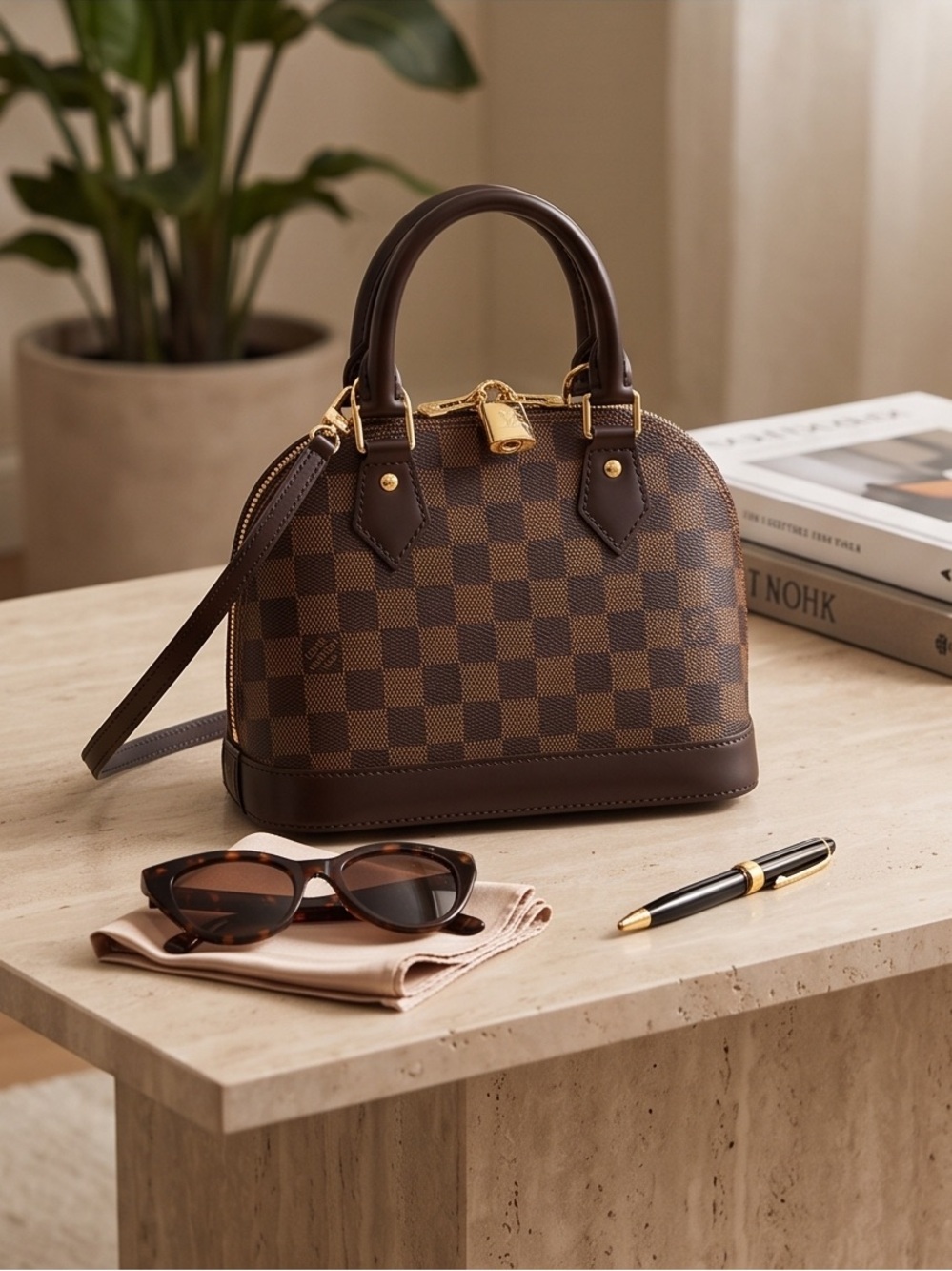 Louis Vuitton Alma BB in Damier Ebene